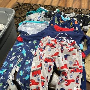 Six pairs of pajamas boys 18mos gently used